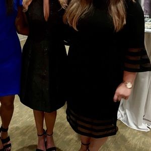 Calvin Klein Plus Size Illusion Sleeve Sheath Dres